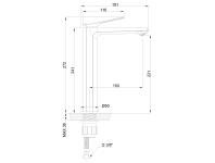 Zdjęcie: Wysoka bateria umywalkowa NERI chrom INVENA
