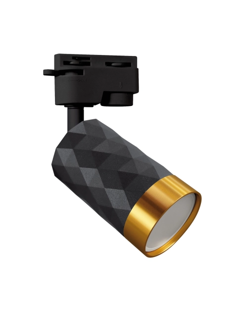 Zdjęcie: Oprawa do zamontowania na szynoprzewodzie Mata Tra GU10 kolor czarny/złoty STRUHM