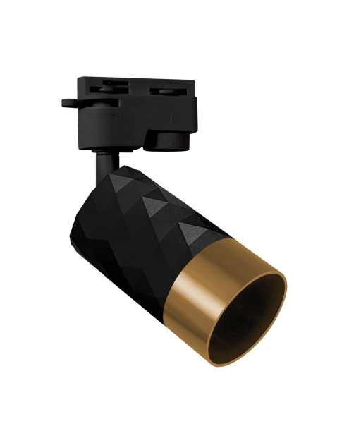 Zdjęcie: Oprawa do zamontowania na szynoprzewodzie Mata Tra GU10 kolor czarny/złoty STRUHM