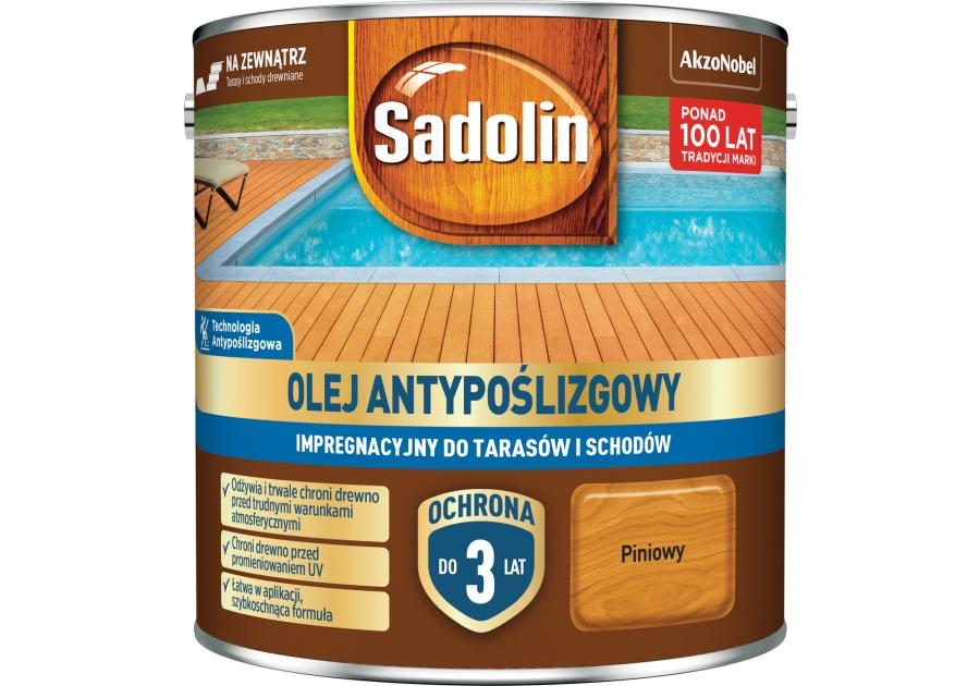 Zdjęcie: Olej antypoślizgowy impregnacyjny Pinia 2,5 L SADOLIN