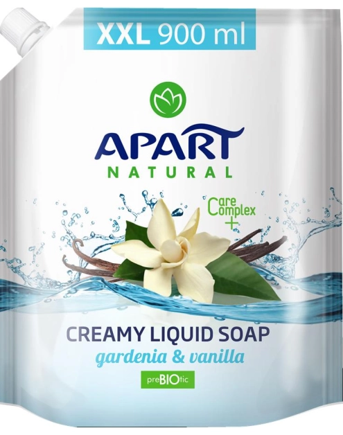 Zdjęcie: Mydło w płynie 900 ml refill Gardenia i wanilia prebiotic APART