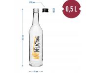 Zdjęcie: Butelka 500 ml z zakrętką i nadrukiem Antyinflacyjna 631424 BROWIN