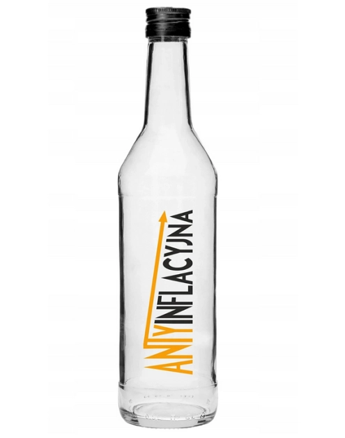 Zdjęcie: Butelka 500 ml z zakrętką i nadrukiem Antyinflacyjna 631424 BROWIN