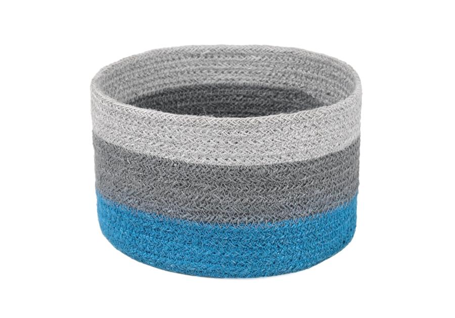 Zdjęcie: Kosz jutowy 19x19x12 cm trójkolorowy okrągły TIN TOURS