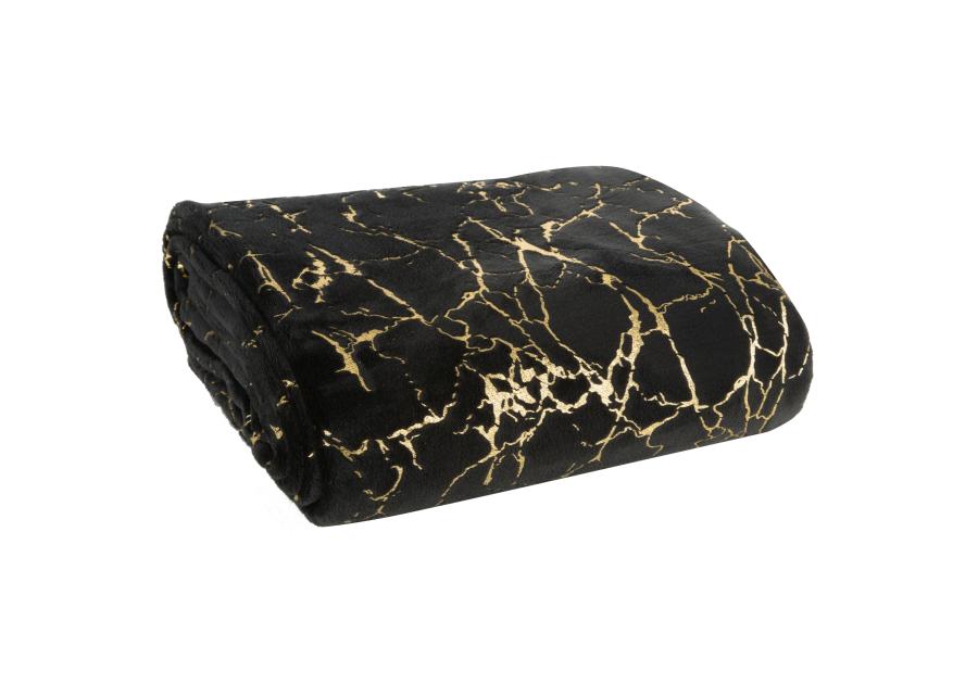 Zdjęcie: Koc Glamo 150x200 cm czarno - złoty EUROFIRANY