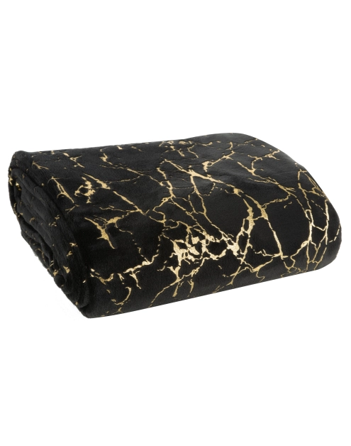 Zdjęcie: Koc Glamo 150x200 cm czarno - złoty EUROFIRANY