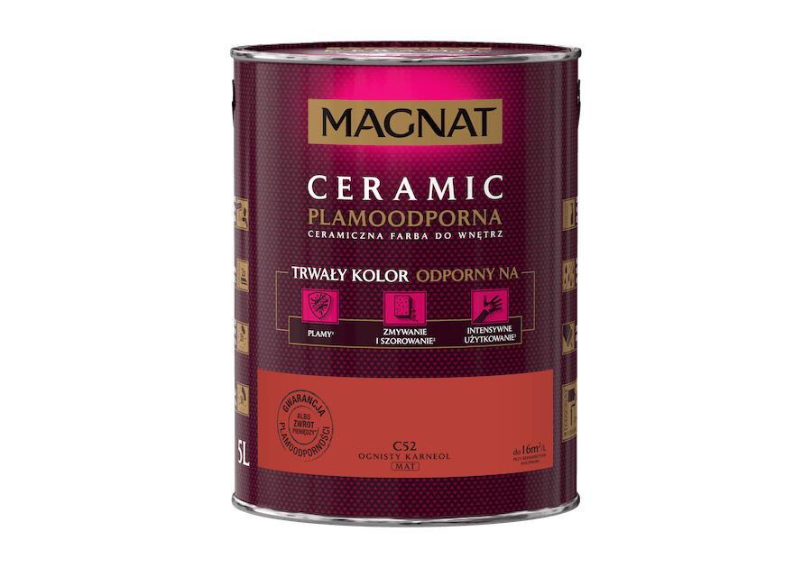 Zdjęcie: Farba ceramiczna 5 L ognisty karneol MAGNAT CERAMIC