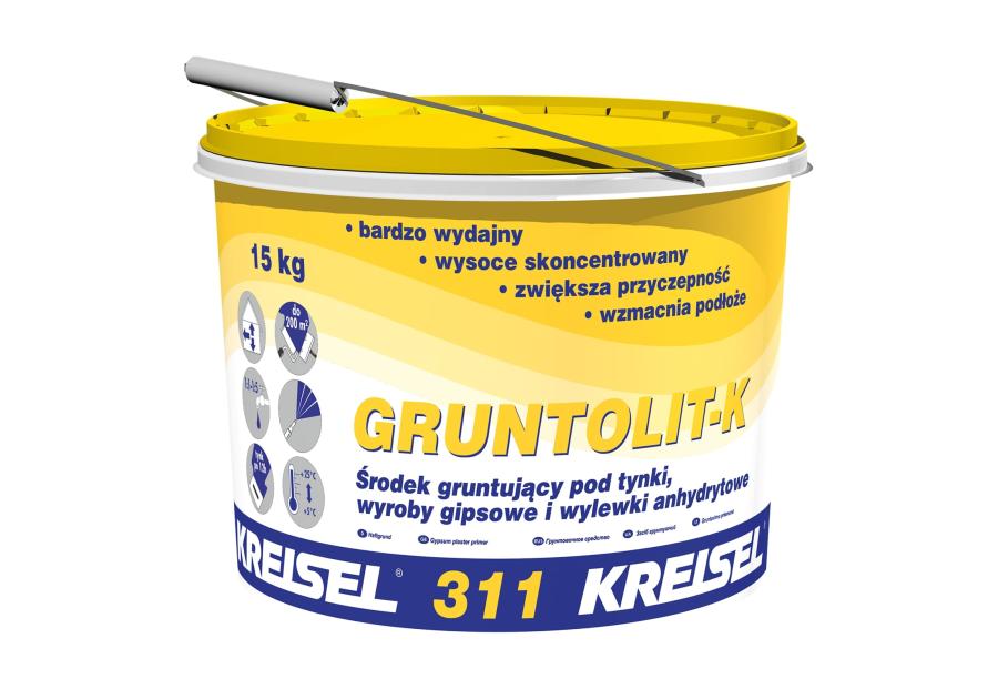 Zdjęcie: Wysoceskoncentrowany wodny środek gruntujący Gruntolit-K 311 15 kg KREISEL