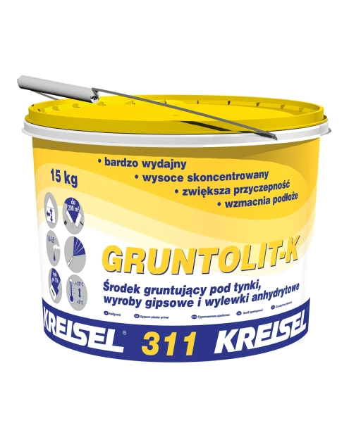 Zdjęcie: Wysoceskoncentrowany wodny środek gruntujący Gruntolit-K 311 15 kg KREISEL