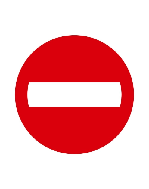 Zdjęcie: Oznaczenie "Zakaz wjazdu" 25x25 cm płyta PCV METRO