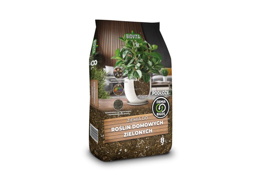 Zdjęcie: Ziemia do roślin domowych zielonych Bigos 8L BIOVITA