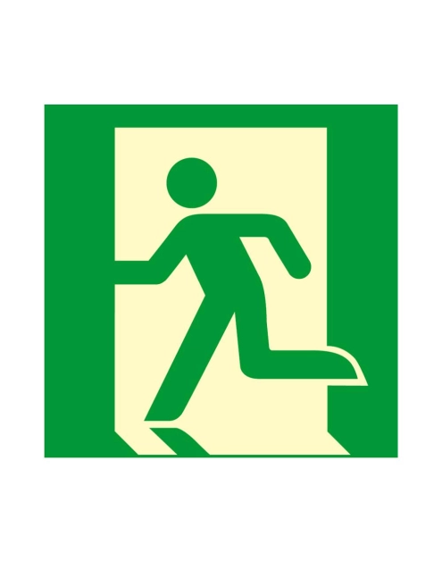 Zdjęcie: Oznaczenie "Drzwi ewakuacyjne w lewo" 15x15 cm płyta METRO