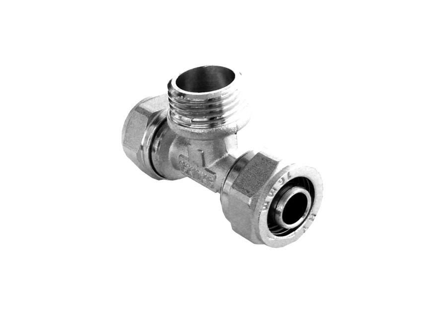 Zdjęcie: Złączka skręcana trójnik wkrętny 16x1/2" gz DURO SYSTEM