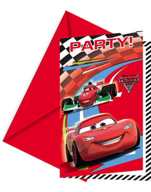 Zdjęcie: Zaparoszenie z kopertami Cars 2 - 6 szt. DISNEY