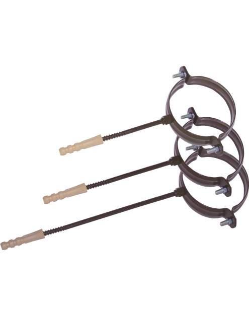 Zdjęcie: Uchwyt rury spustowej metalowy fi 100x100 mm brąz PROFIL