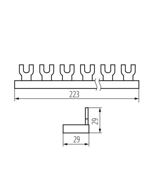 Zdjęcie: Szyna łączeniowa KBBU-3x4 ITS
