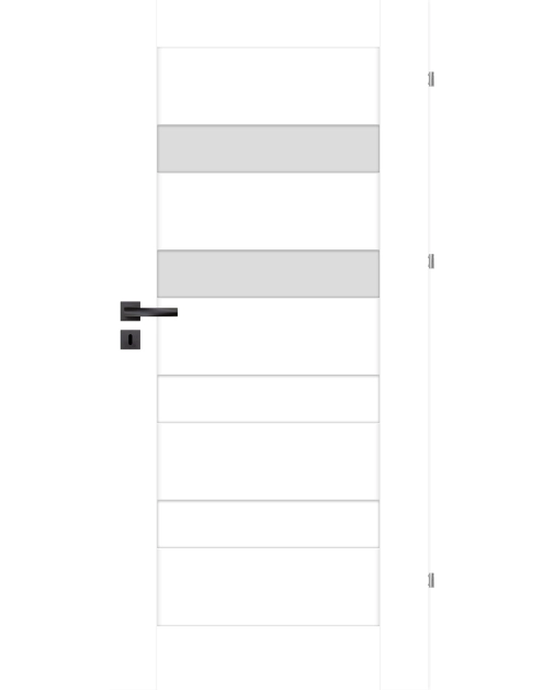 Zdjęcie: Drzwi wewnętrzne Efez 90P biały, mleczna szyba, podcięcie NAWADOOR
