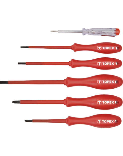 Zdjęcie: Wkrętaki 1000V, zestaw 6 sztuk TOPEX