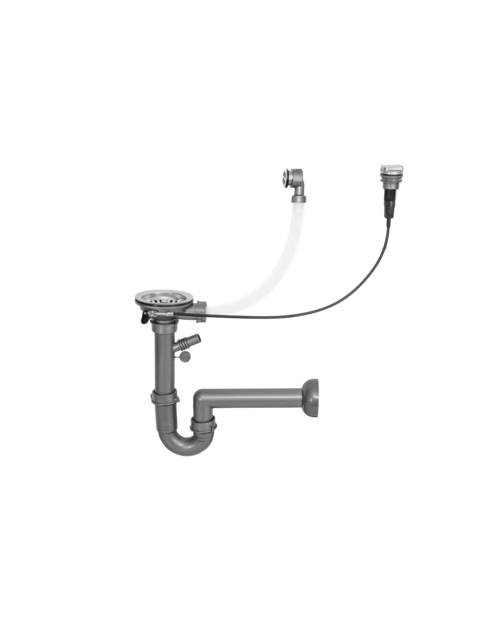 Zdjęcie: Osprzęt odpływowo-przelewowy do zlewozmywaków granitowych,wpuszczanych 1-komorowych MILÓ