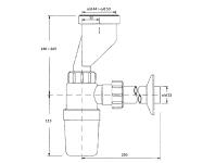 Zdjęcie: Syfon pisuarowy z przesunięciem 32 mm2 x32 mm z uszczelką wargową MCALPINE