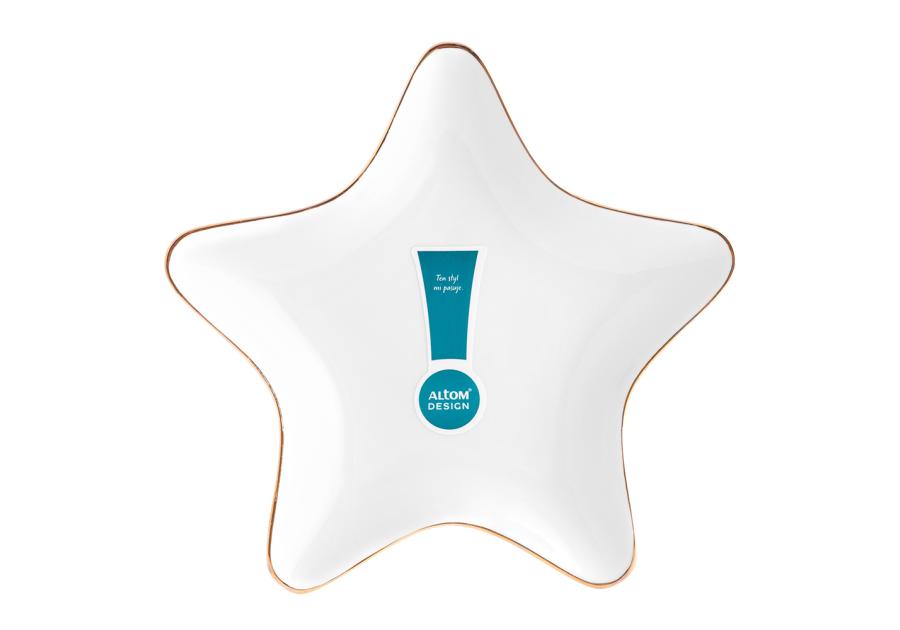 Zdjęcie: Naczynie gwiazdka 19x18x2 cm ze złotą linią ALTOM DESIGN