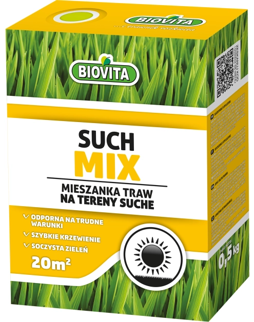 Zdjęcie: Mieszanka nasion traw suchmix 0,5 kg BIOVITA
