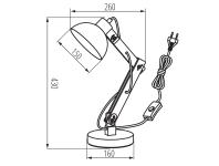 Zdjęcie: Lampka biurkowa Unle E27 B KINGBERRY