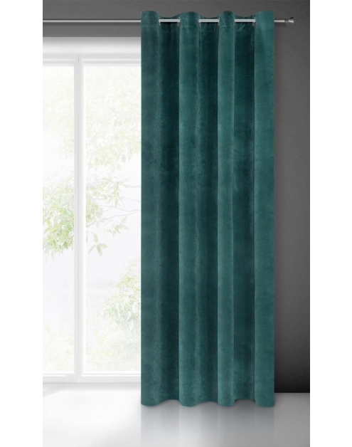 Zdjęcie: Zasłona gotowa Villa 140x250 cm ciemnoturkusowy EUROFIRANY