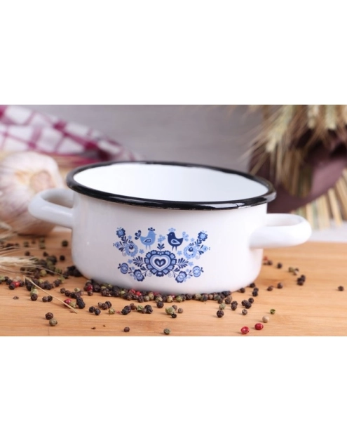 Zdjęcie: Rondel Blue 14 cm - 1 L z uchwytami EMALIA