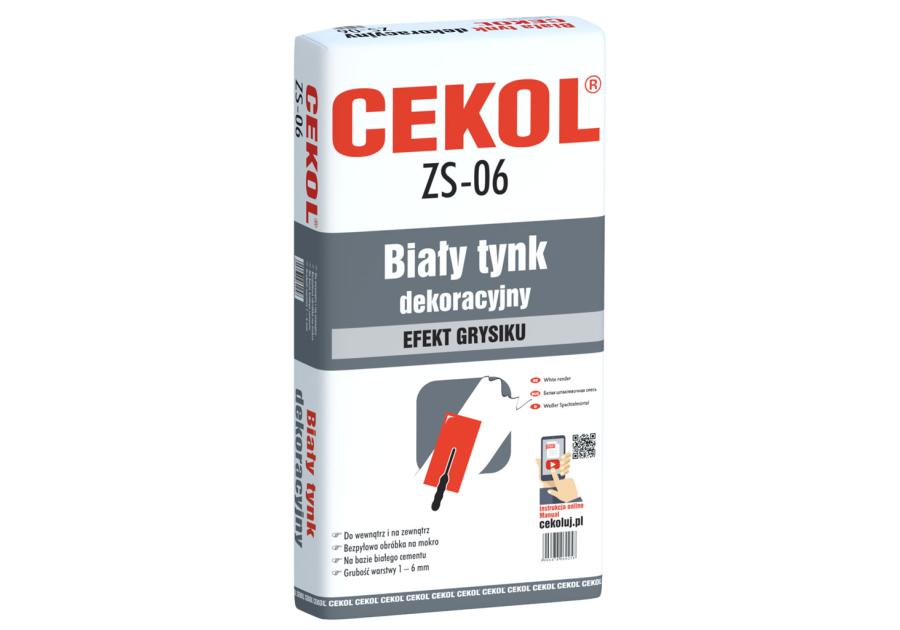 Zdjęcie: Zaprawa szpachlowa ZS-06 biała 25 kg CEKOL