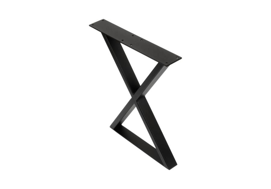 Zdjęcie: Noga meblowa industrialna typ X 36x43 cm czarna struktura 40x20 METRO