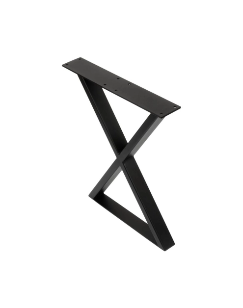 Zdjęcie: Noga meblowa industrialna typ X 36x43 cm czarna struktura 40x20 METRO