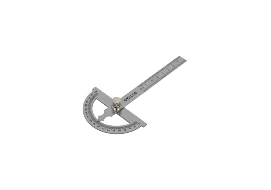 Zdjęcie: Kątomierz obrotowy 180 stopni, 80x120 mm STALCO