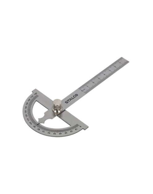 Zdjęcie: Kątomierz obrotowy 180 stopni, 80x120 mm STALCO