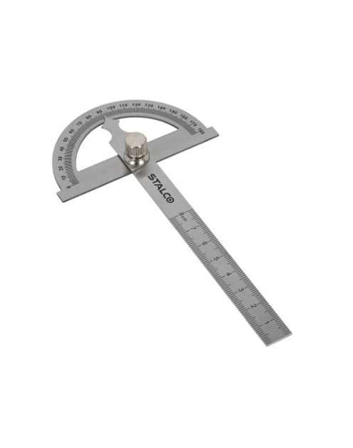 Zdjęcie: Kątomierz obrotowy 180 stopni, 80x120 mm STALCO