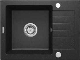 Zlewozmywak Zorba grafitowy granit 1K Z/KO 580x440x164, 3,5", space saver DEANTE