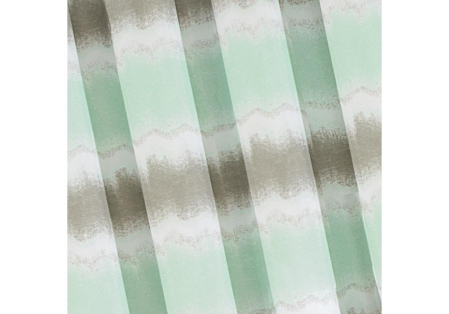 Zdjęcie: Zasłona Roxy 140x250 cm srebrno-miętowa na taśmie EUROFIRANY