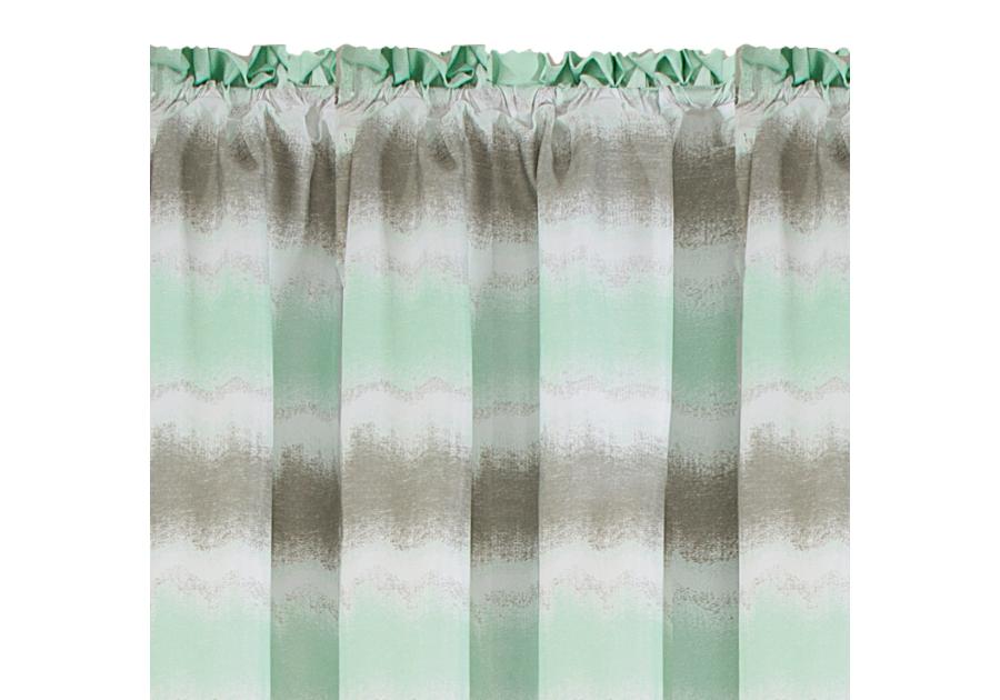 Zdjęcie: Zasłona Roxy 140x250 cm srebrno-miętowa na taśmie EUROFIRANY