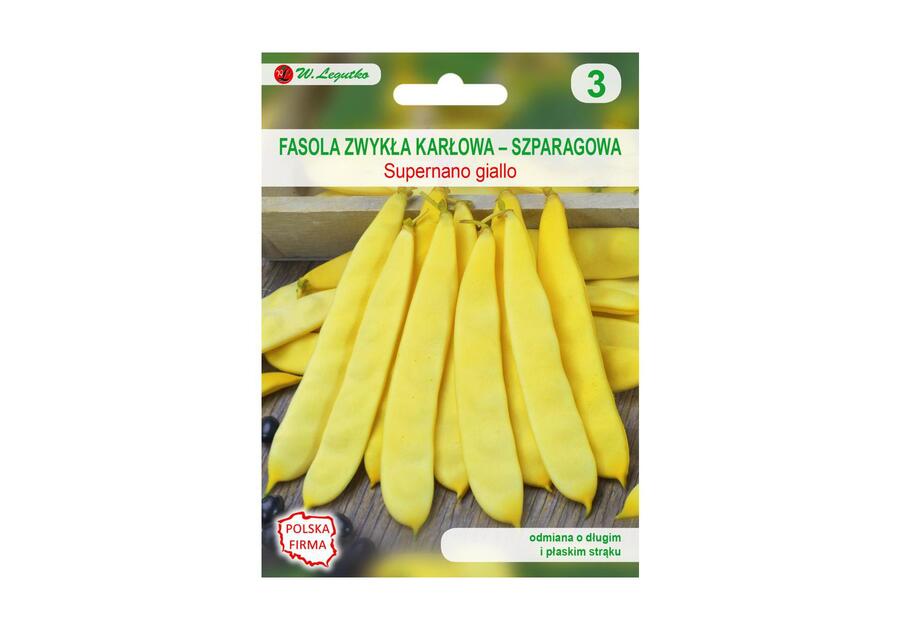 Zdjęcie: Fasola zwykła karłowa Supernano giallo nasiona tradycyjne 35 g W. LEGUTKO