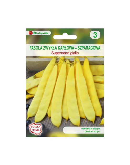 Zdjęcie: Fasola zwykła karłowa Supernano giallo nasiona tradycyjne 35 g W. LEGUTKO