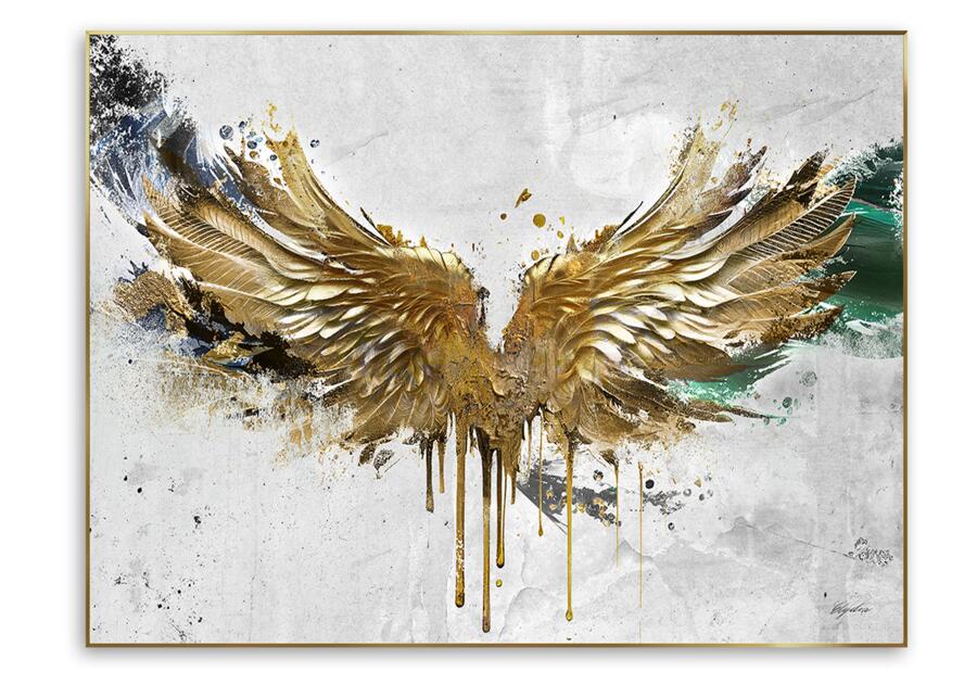 Zdjęcie: Obraz Glasspik Framed GD 80x120 cm gold wings STYLER
