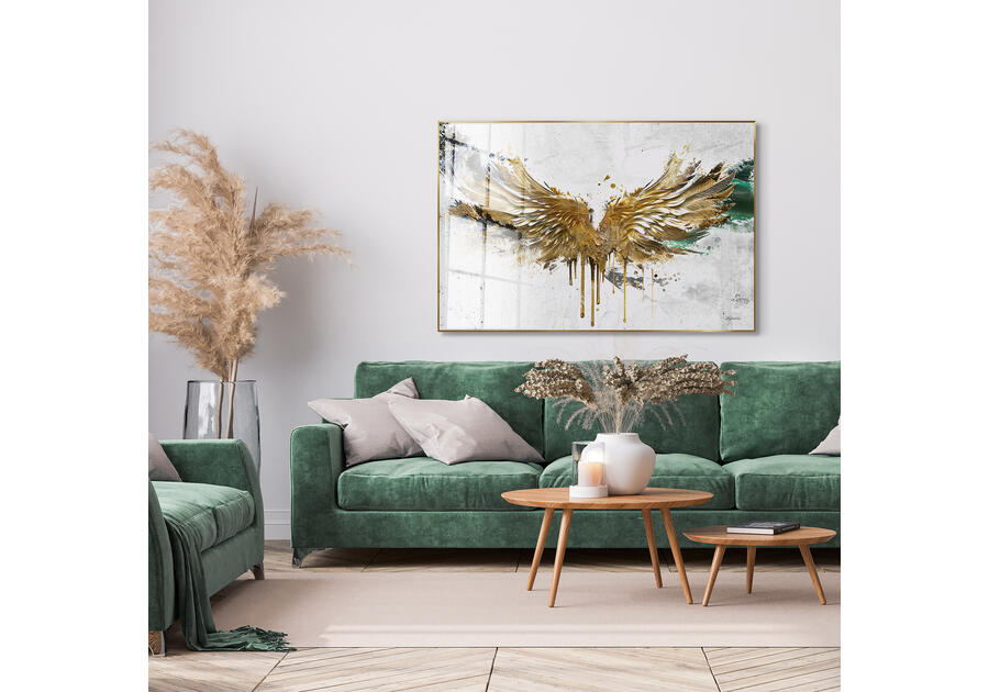 Zdjęcie: Obraz Glasspik Framed GD 80x120 cm gold wings STYLER