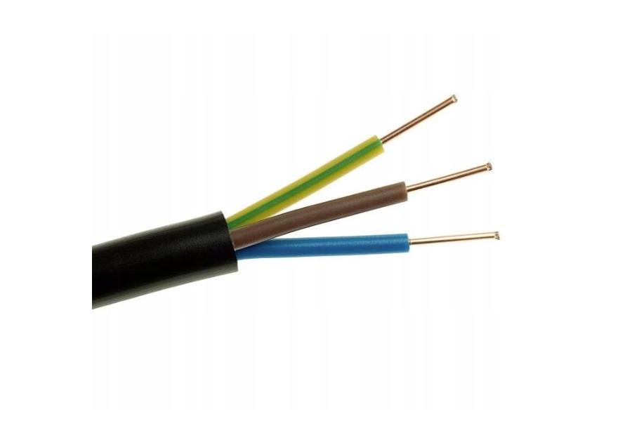 Zdjęcie: Przewód YKY 3x1,5 0,6/1kV czarny ELEKTROKABEL