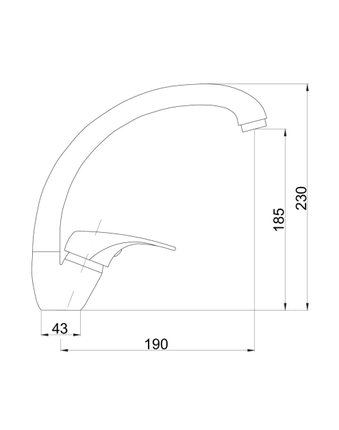 Zdjęcie: Bateria  zlewozmywakowa Atut stojąca, skośna S HYDROLAND