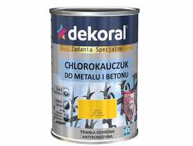 Farba do metalu i betonu Chlorokauczuk Strong żółty RAL 1007 1 L DEKORAL