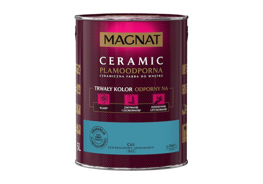 Zdjęcie: Farba ceramiczna 5 L szmaragdowy akwamaryn MAGNAT CERAMIC