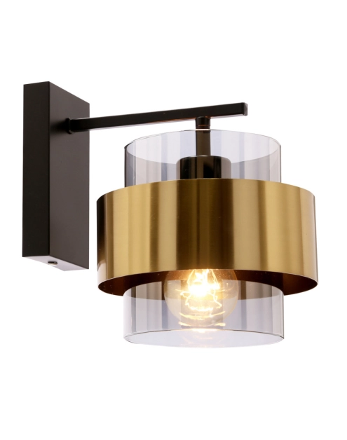 Zdjęcie: Kinkiet Spiega czarno-mosiężny CANDELLUX