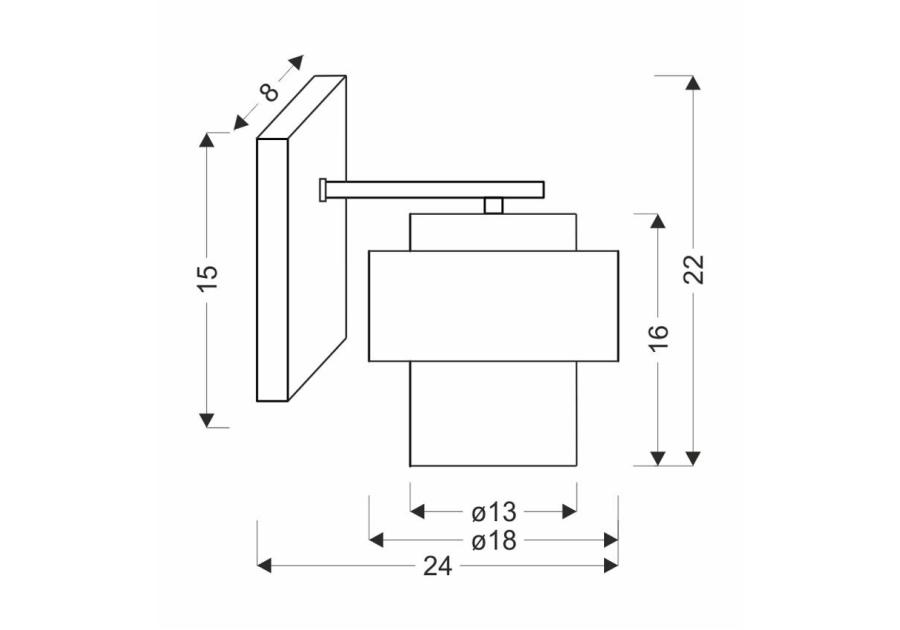 Zdjęcie: Kinkiet Spiega czarno-mosiężny CANDELLUX