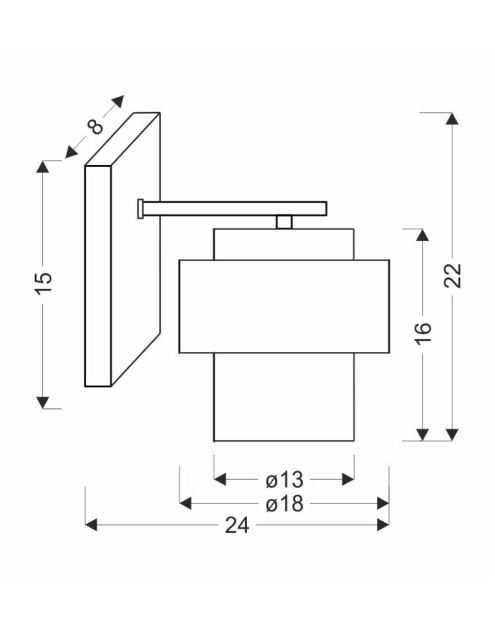 Zdjęcie: Kinkiet Spiega czarno-mosiężny CANDELLUX