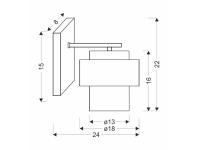 Zdjęcie: Kinkiet Spiega czarno-mosiężny CANDELLUX
